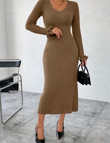 
						Rochie medie SHEIN, maro