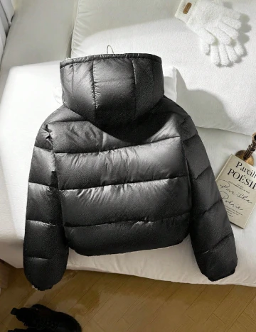 Geaca reversibila Shein Kids, alb/negru