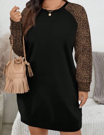 Rochie scurta Emery Rose Curve, negru