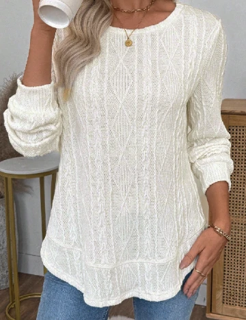 Bluza Emery Rose, ecru