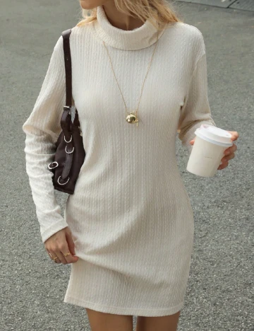 Rochie scurta SHEIN, ecru