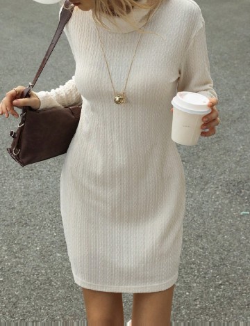 Rochie scurta SHEIN, ecru