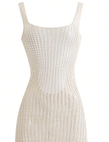 Rochie de plaja SHEIN, crem