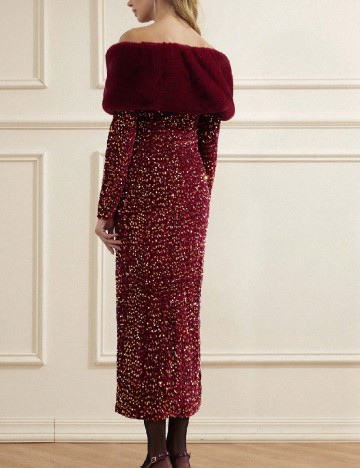 Rochie medie Aveloria, visiniu