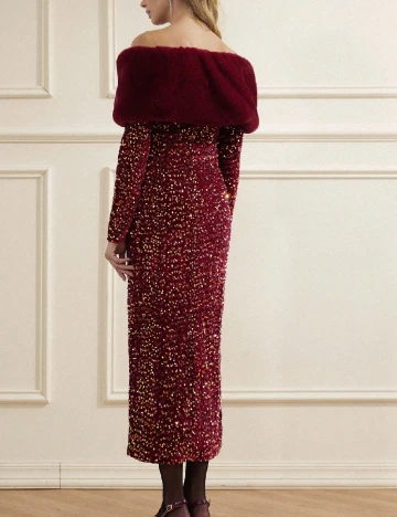 Rochie medie Aveloria, visiniu