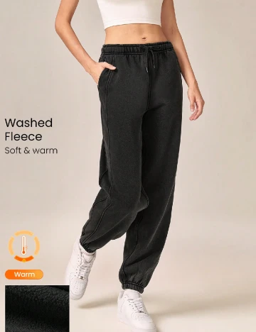 Pantaloni SHEIN, gri inchis