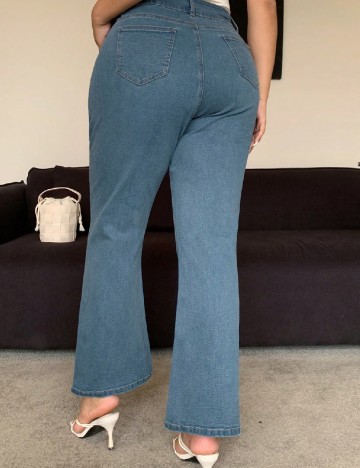 Blugi Dazy Plus Size, albastru