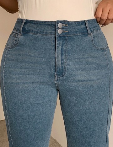 Blugi Dazy Plus Size, albastru