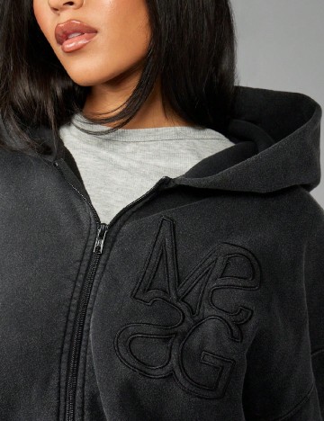 Hanorac MISSGUIDED Plus Size, gri inchis