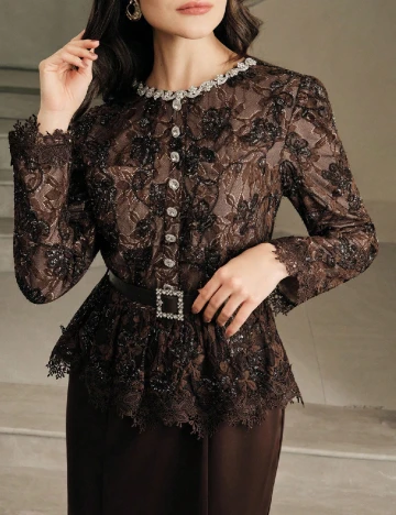 Rochie lunga Anewsta, maro