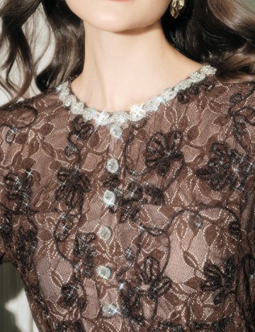 Rochie lunga Anewsta, maro