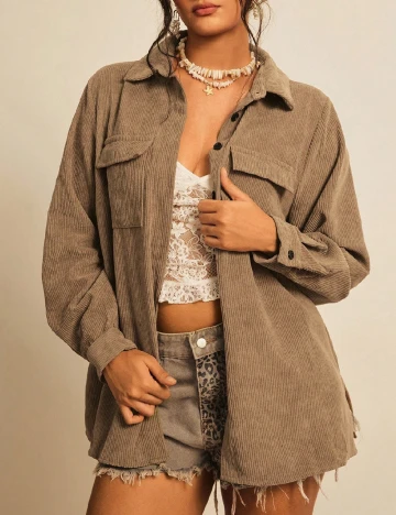 Camasa SHEIN CURVE, maro