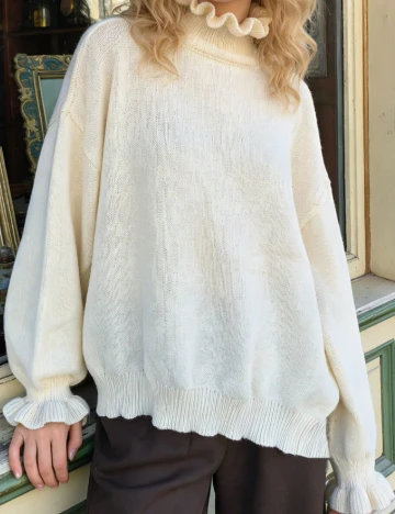 Pulover SHEIN CURVE, crem