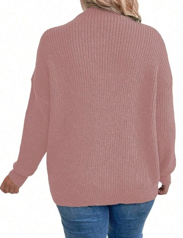 Bluza SHEIN CURVE, roz pudra