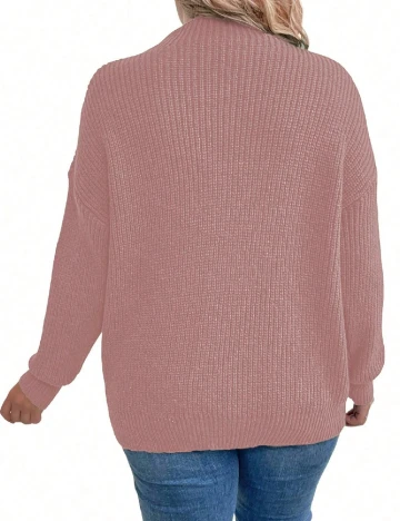 Bluza SHEIN CURVE, roz pudra