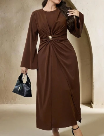 Rochie lunga SHEIN CURVE, maro