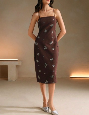 
						Rochie medie Anewsta, maro