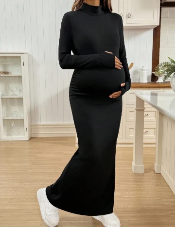 Rochie lunga SHEIN Maternity, negru