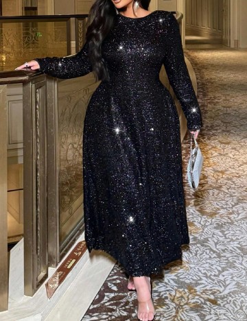 Rochie lunga SHEIN CURVE, negru