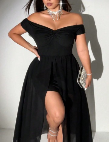 Rochie medie SHEIN CURVE, negru