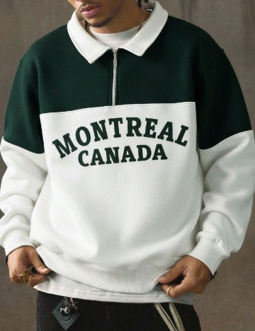 
						Bluza SHEIN, alb/verde