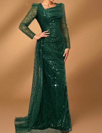 
						Rochie lunga SHEIN, verde