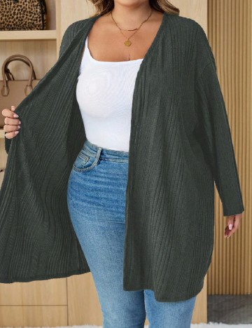 
						Cardigan SHEIN CURVE, gri petrol