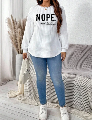 Bluza Emery Rose Curve, alb