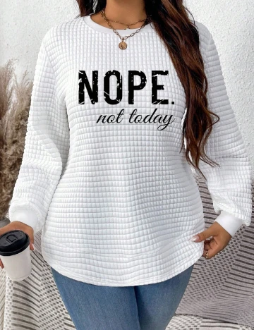 Bluza Emery Rose Curve, alb