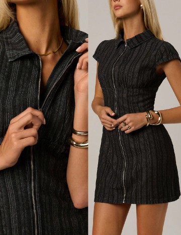 
						Rochie scurta Forever 21, gri inchis