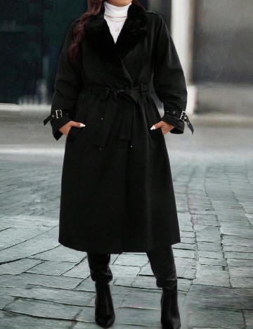 
						Palton Emery Rose Curve, negru