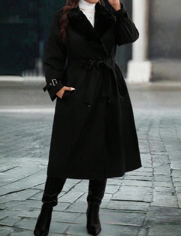 Palton Emery Rose Curve, negru