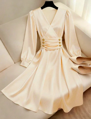 Rochie medie SHEIN, crem