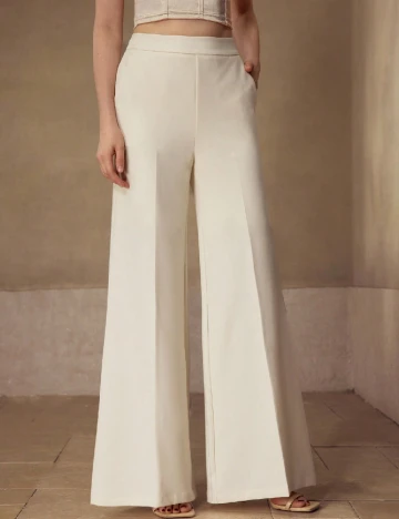 Pantaloni MOTF, ecru