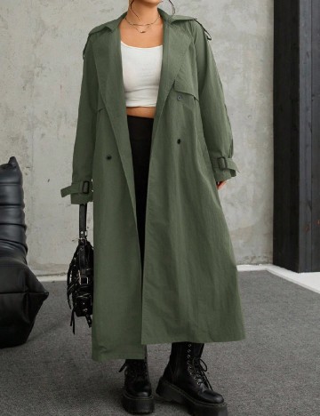 Trench SHEIN CURVE, verde