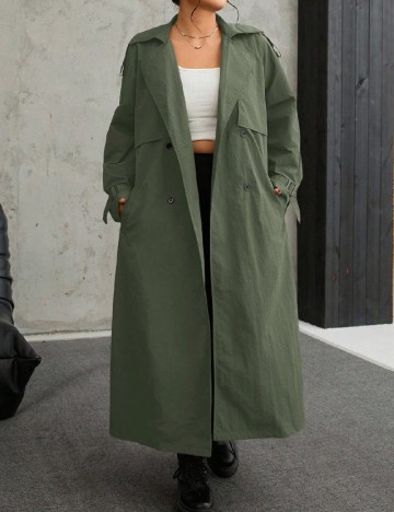 Trench SHEIN CURVE, verde