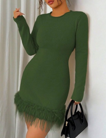 Rochie scurta SHEIN, verde