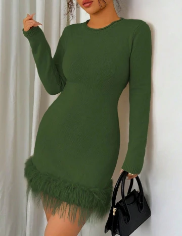 Rochie scurta SHEIN, verde