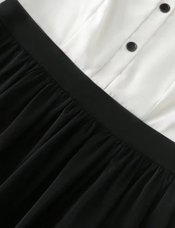 Rochie lunga SHEIN, alb/negru