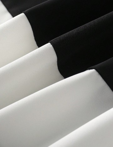 Rochie lunga SHEIN, alb/negru