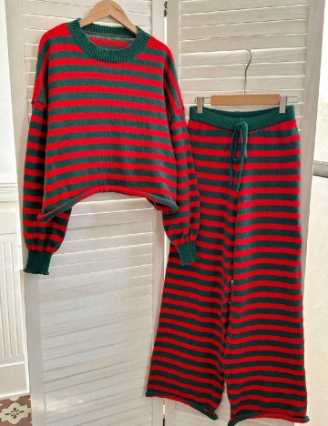 Compleu SHEIN, verde/rosu