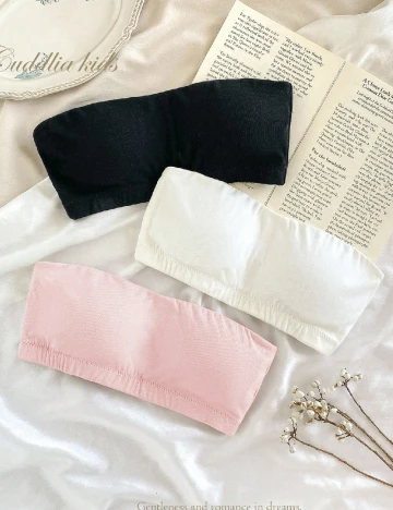 Set bustiere 3 bucati Shein Kids, mix culori