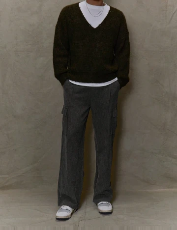 Pantaloni SHEIN, gri inchis