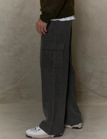 Pantaloni SHEIN, gri inchis