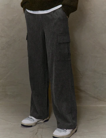 Pantaloni SHEIN, gri inchis