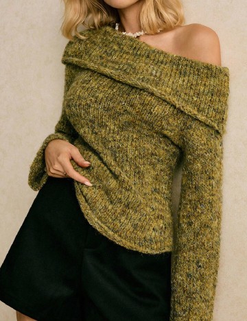 Pulover SHEIN, verde