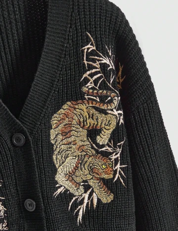 Cardigan Romwe, negru