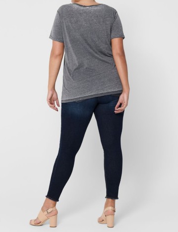 Blugi Only Carmakoma, albastru inchis