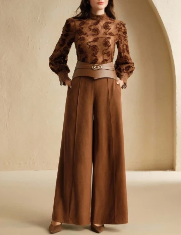 Pantaloni SHEIN, maro