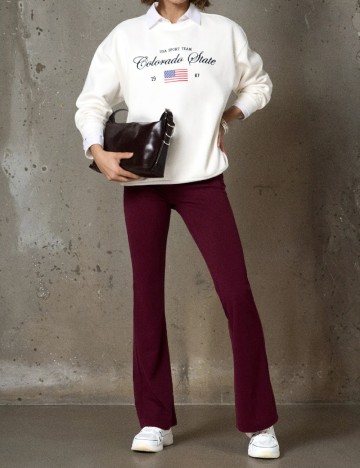 
						Pantaloni Sinsay, visiniu